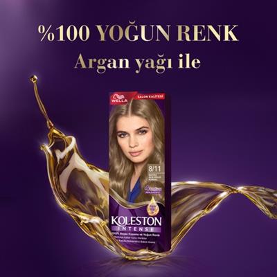 Wella Koleston Intense 8/11 Ekstra Açık Küllü Kumral