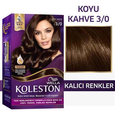 Wella Koleston Kit Saç Boyası 3/0 Koyu Kahve