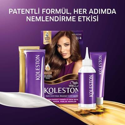 Wella Koleston Kit Saç Boyası 3/4 Koyu Kestane