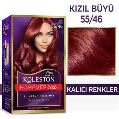 Wella Koleston Kızıl Büyü 55/46 Saç Boyası Seti – Özel Kızıllar Serisi, Canlı ve Kalıcı Renk, Bitkisel Yağlı, Amonyaksız