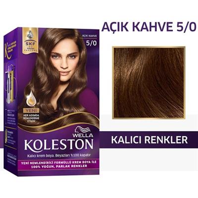 Wella Koleston Krem Saç Boyası Açık Kahve 5/0 Yoğun Nemlendirici Etkiyle Kalıcı Renkler