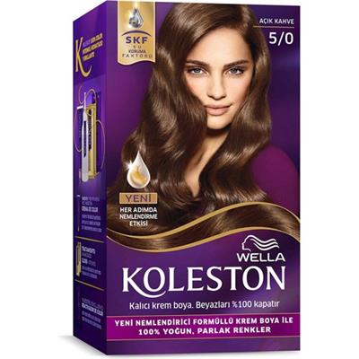 Wella Koleston Krem Saç Boyası Açık Kahve 5/0 Yoğun Nemlendirici Etkiyle Kalıcı Renkler