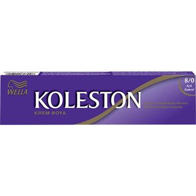 Wella Koleston Krem Saç Boyası - Açık Kumral 8/0, Oslayıcı Parlaklık ve Mükemmel Beyaz Kapatma