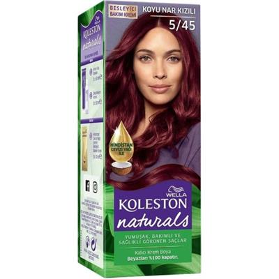 Wella Koleston Naturals Koyu Nar Kızılı Saç Boyası 5.45 - Amonyaklı, Yoğun Renk ve Beyaz Kapatma Özelliği ile