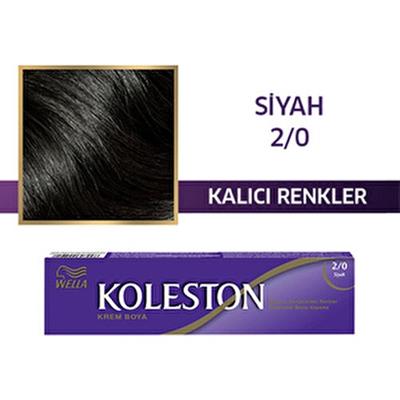 Wella Koleston Siyah Saç Boyası 50 ml Saç Bakım Kompleksi ile Kalıcı ve Parlak Renk