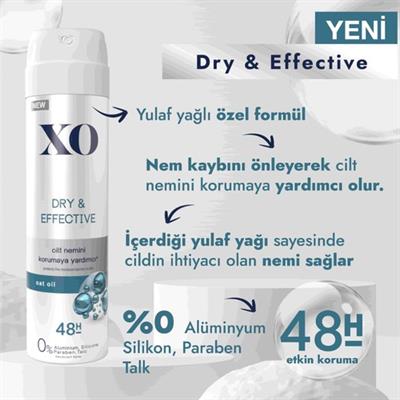 Xo Kadın Deodorant 150 ml Yulaf Yağı ile Nem Kaybını Önleyici ve Kötü Kokuları Engelleyici