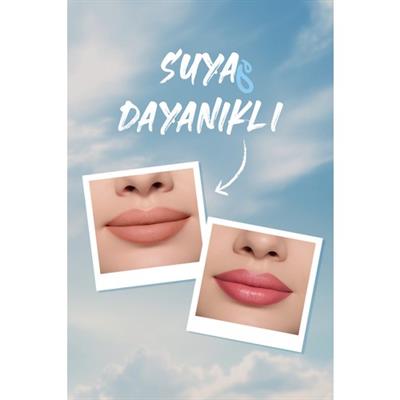 Yoğun Renk Veren Suya Dayanıklı Mat Dudak Kalemi (202 Soft Pink Brown) 8690604111022