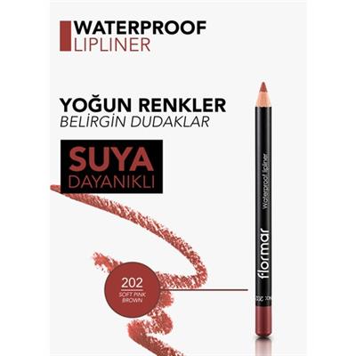 Yoğun Renk Veren Suya Dayanıklı Mat Dudak Kalemi (202 Soft Pink Brown) 8690604111022