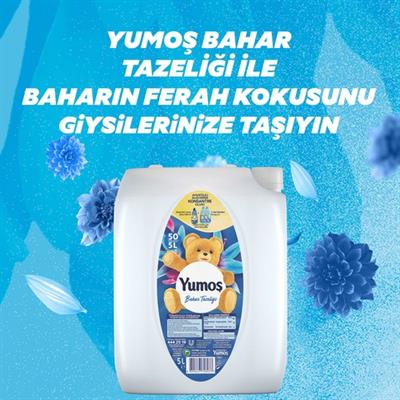 Yumoş Çamaşır Yumuşatıcısı Bahar Tazeliği 5 Lt