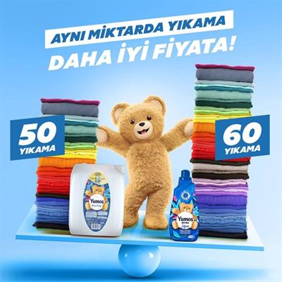Yumoş Çamaşır Yumuşatıcısı Bahar Tazeliği 5 Lt