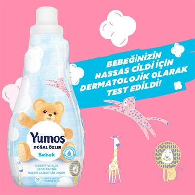 Yumoş Doğal Özler Konsantre Çamaşır Yumuşatıcısı Bebek 1200 ML 50 Yıkama 1 Adet