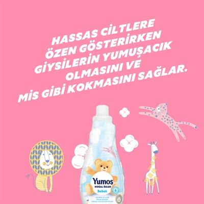 Yumoş Doğal Özler Konsantre Çamaşır Yumuşatıcısı Bebek 1200 ML 50 Yıkama 1 Adet