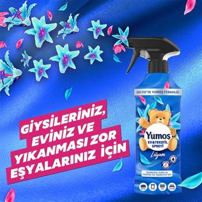 Yumoş Ev ve Tekstil Spreyi Lilyum Yıkanması Zor Eşyalar İçin 450 ml