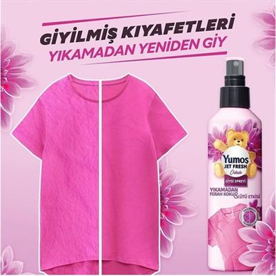 Yumoş Jet Fresh Giysi Spreyi Lilyum 3 x 200 ml Orkide 3 x 200 ml