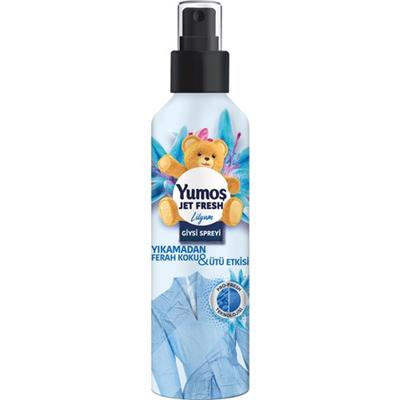 Yumoş Jet Fresh Giysi Spreyi Yıkamadan Ferah Koku ve Ütü Etkisi Lilyum 200 ml