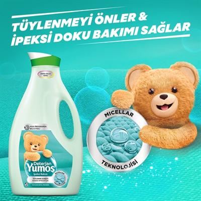Yumoş Sıvı Deterjan Hassas Giysiler İçin İpeksi Bakım 2520 ml