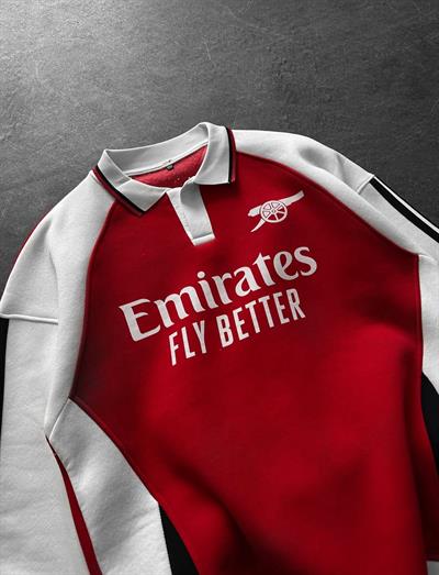 ARSNAL POLO YAKA KIRMIZI SWEAT