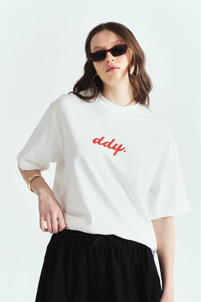 DDY KIRMIZI PREMİUM BASKILI OVERSİZE TSHIRT