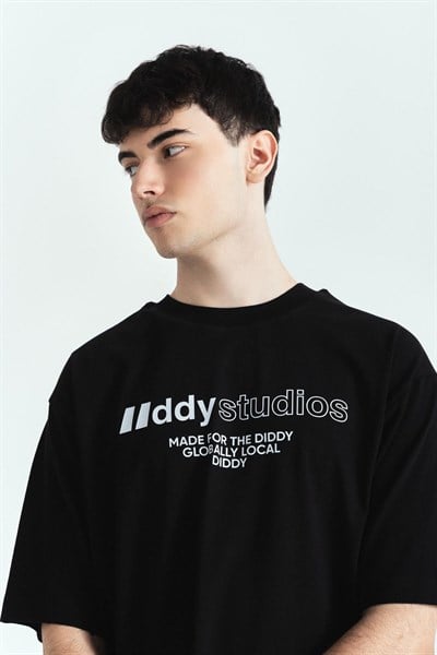 DDY STUDİOS BASKILI PREMİUM OVERSİZE TİŞÖRT SİYAH