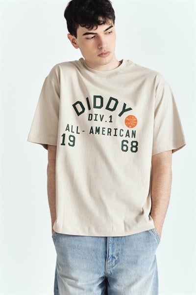 DİDDY ALL-AMERİCAN BASKILI PREMİUM OVERSİZE TSHIRT