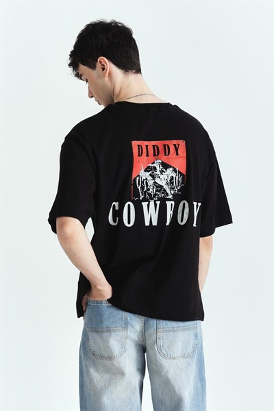 DIDDY COWBOY BASKILI PREMİUM OVERSİZE TSHIRT