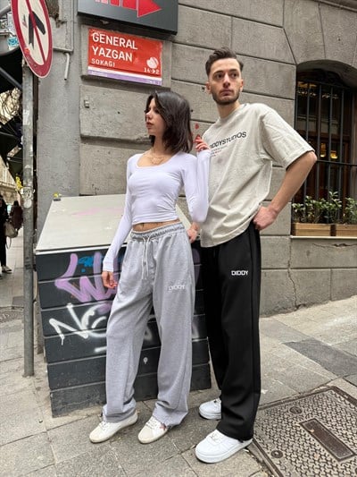 DIDDY Premium Paça Lastikli Oversize Eşofman siyah 