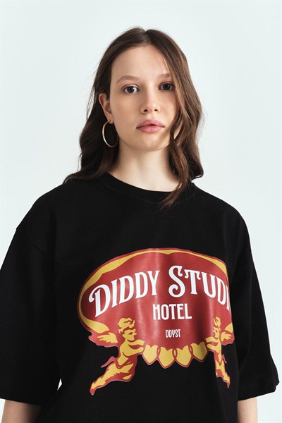 DIDDY STUDİO HOTEL PREMİUM BASKILI OVERSİZE TSHIRT