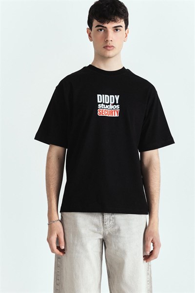 DİDDY STUDİOS SECURTY PREMİUM BASKILI OVERSİZE TSHIRT