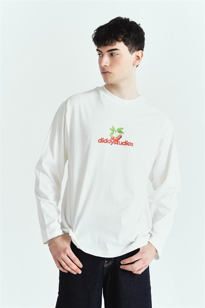 DİDDYSTUDİOS CHERRY BASKILI PREMİUM OVERSİZE LONG SLEEVE
