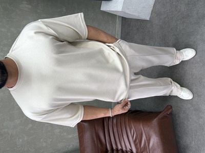 OYSHO KUMAŞ BAGGY KREM TAKIM