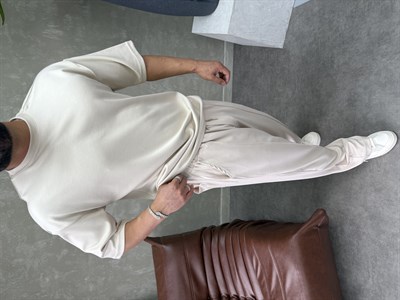 OYSHO KUMAŞ BAGGY KREM TAKIM