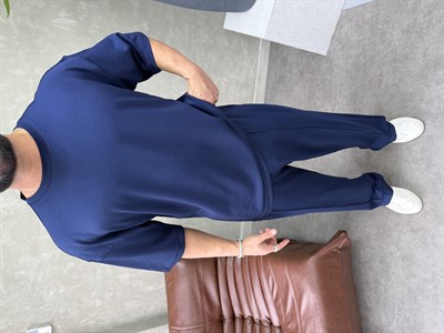 OYSHO KUMAŞ BAGGY LACİVERT TAKIM