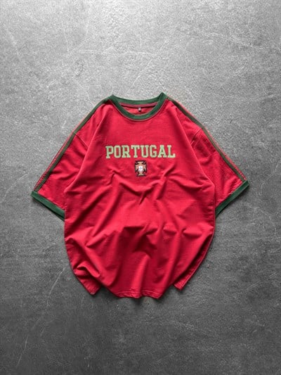 PORTUGAL LOGO DETAY OVERSİZE TSHİRT