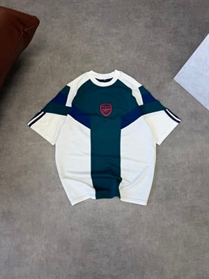 YEŞİL ARSENAL NAKIŞLI OVERSİZE TSHİRT