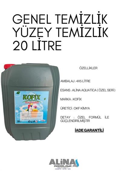 20 LT GENEL TEMİZLİK YÜZEY TEMİZLEYİCİ SENSITIVE ALN318 ( 4 x 5 LT )