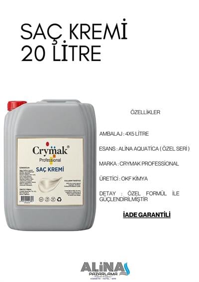 20 LT SAÇ KREMİ ALN156 ( 4 x 5 LT )