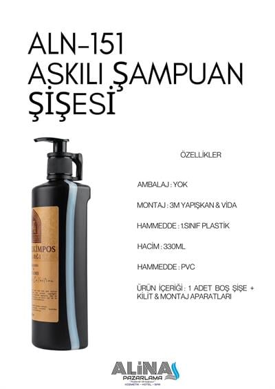 ASKILI ŞAMPUAN ŞİŞESİ 330ML ALN151 