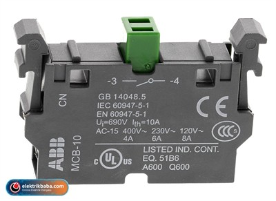 ABB 1SFA611610R1001 MCB-10 BUTON SINYAL LAMBASI YARDIMCI KONTAG 1 NA