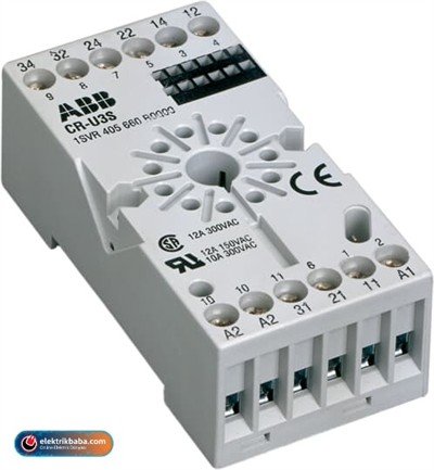ABB 1SVR405660R0000 CR-U3S MINYATUR ROLE ICIN SOKET 3 A/K