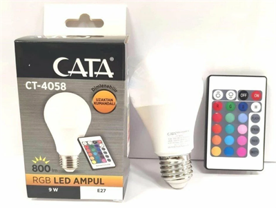 CATA CT-4058 9W RGB GUN ISIGI AMPUL (UZAKTAN KUMANDALI)