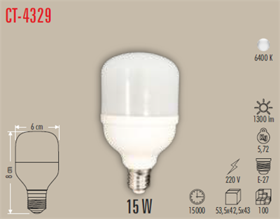 CATA CT-4329 15W TOURCH LED AMPUL BEYAZ