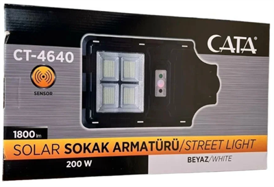 CATA CT-4640 200W SOLAR SOKAK ARMATURU (KUMANDALI)