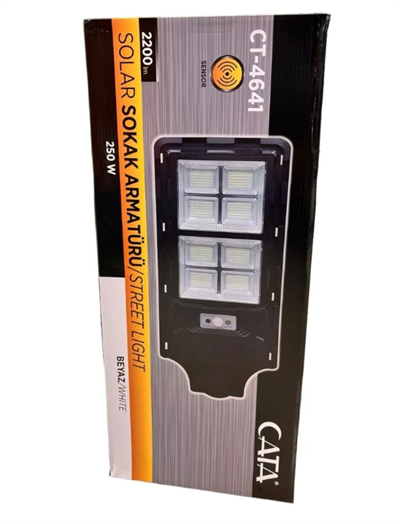 CATA CT-4641 250W SOLAR LED SOKAK ARMATURU BEYAZ