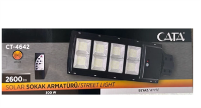 CATA CT-4642 300W SOLAR LED SOKAK ARMATURU BEYAZ