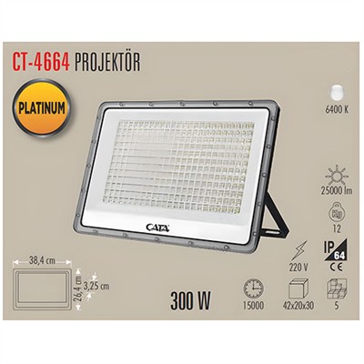 CATA CT-4664 300W LED PROJEKTOR SMD SLIM BEYAZ