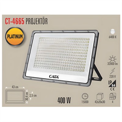 CATA CT-4665 400W PLATINUM LED PROJEKTOR (BEYAZ)