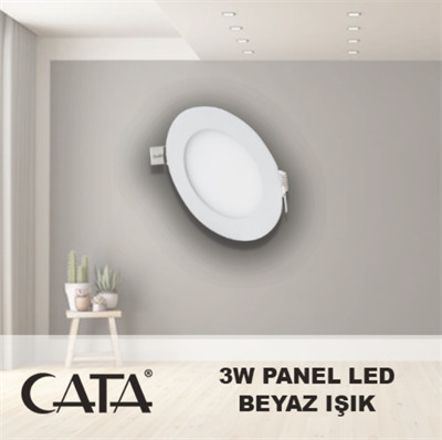 CATA CT-5144B 3W SLIM PANEL (BEYAZ)