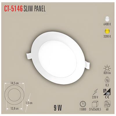 CATA CT-5146G 9W SLIM PANEL (GUNISIGI)