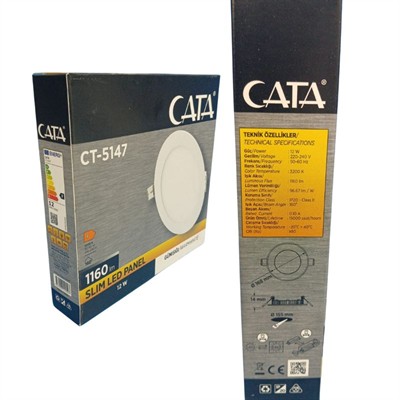 CATA CT-5147G 12W ECO S/A LED PANEL ARMATUR GUNISIGI