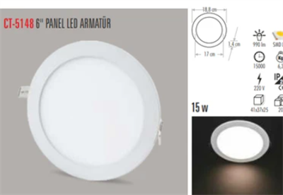 CATA CT-5148B 15W SLIM PANEL (BEYAZ)